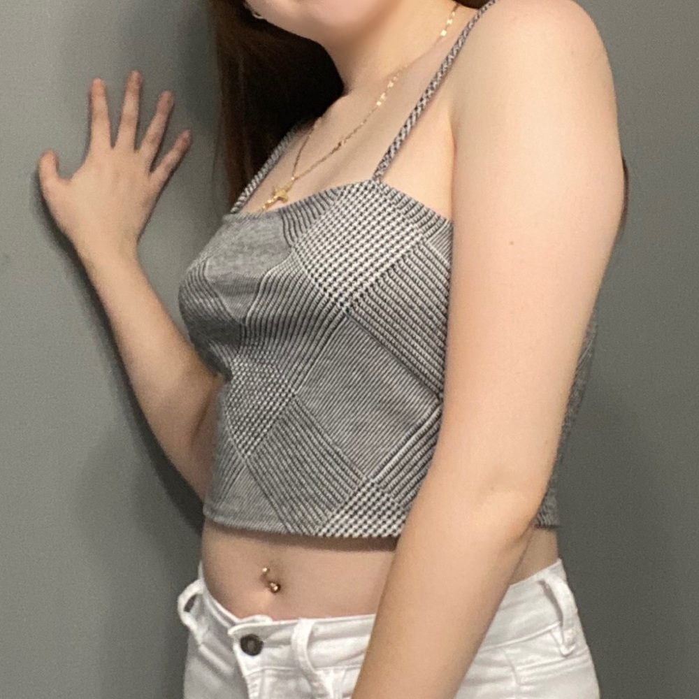 Side Striped Crop Cami